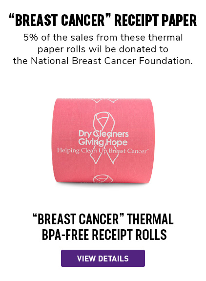 Breast Cancer Awareness Receipt Paper | 5% of the sales from these thermal paper rolls will be donated to the National Breast Cancer Foundation. 