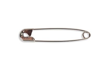 Metal safety store pin